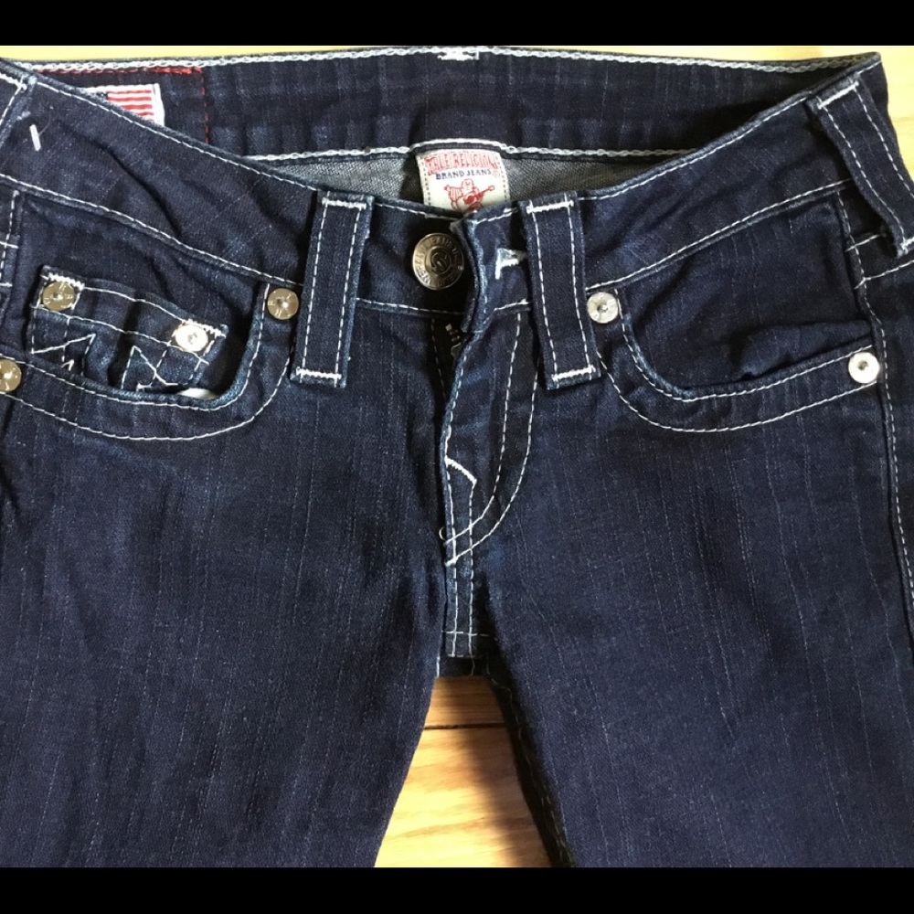 TRUE RELIGION 24 Stella Dark Wash Skinny Jeans - Picture 2 of 5
